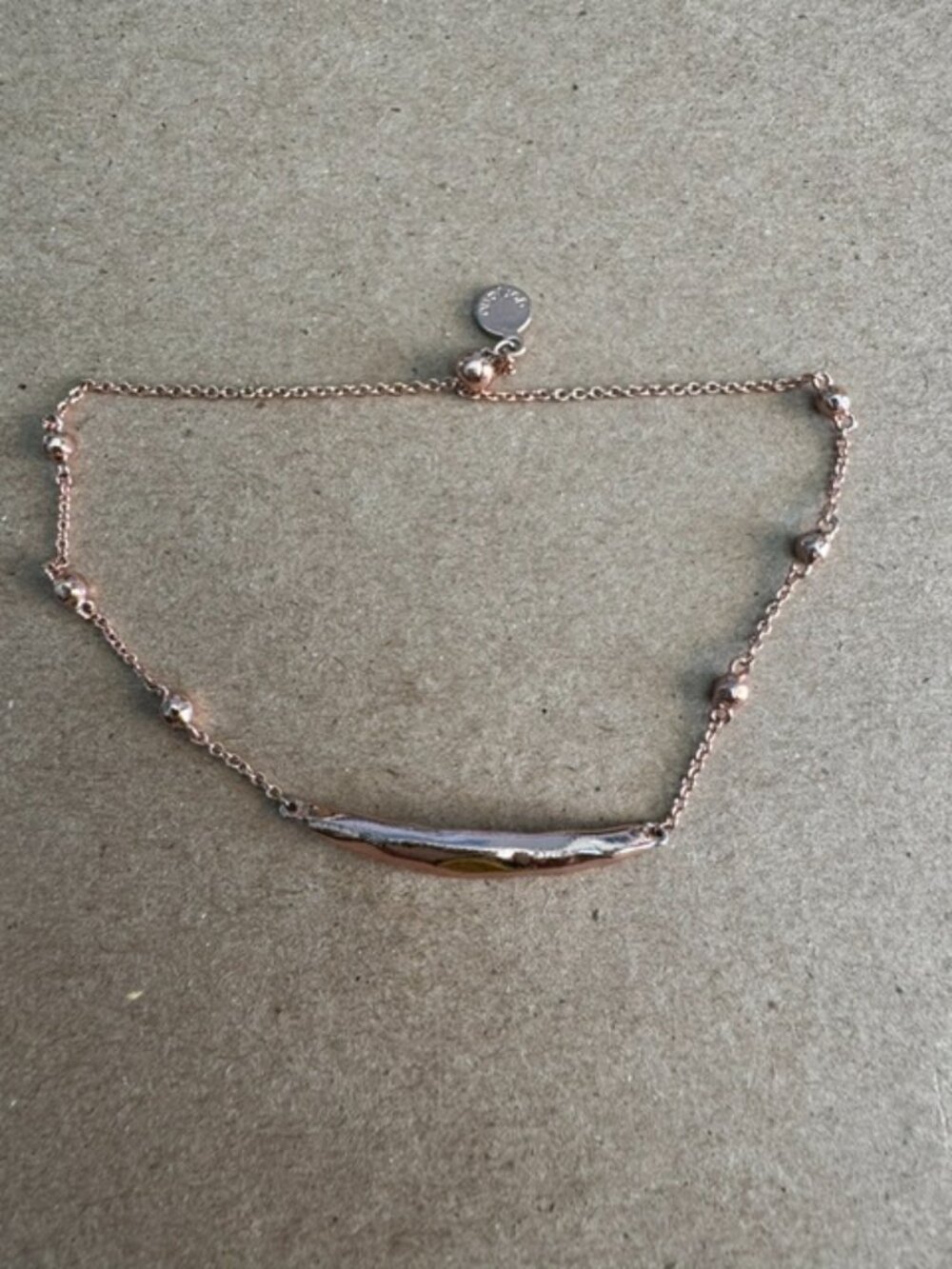 Gorjana rose gold beaded adjustable bracelet